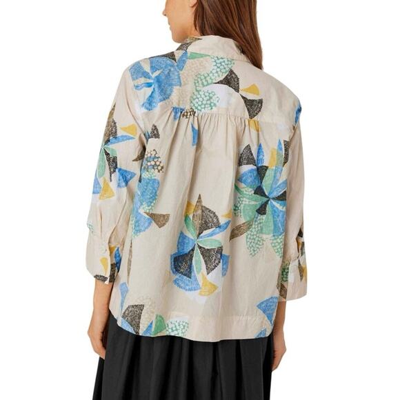 MAISA COPENHAGEN IDAKAI SHIRT COTTON SZ XS BUTTON UP VERSATILE LOOSELY STYLISH - Picture 3 of 16